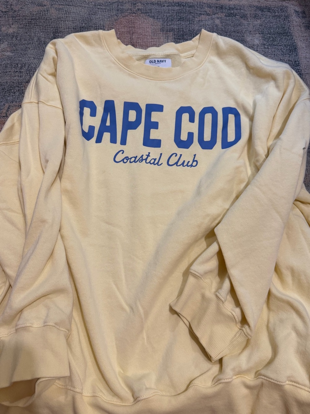 Old Navy Cape Cod Coastal Club Crewneck Sweater - Pale Yellow